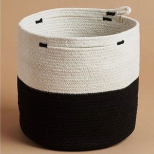 Mia Melange black and white foldable cotton basket